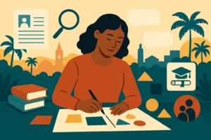 Vaga para pedagogo em Açailândia: profissional planeja projetos pedagógicos em ambiente educacional.