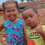 Foto de Ágatha Isabelly, de 6 anos, e Allan Michael, de 4, crianças desaparecidas em bacabal